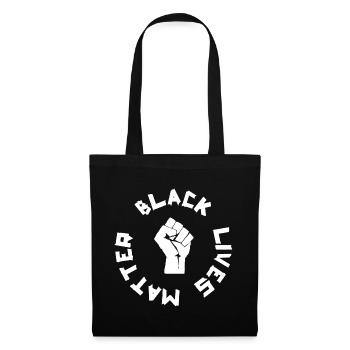 BLACK LIVES MATTER ROUND - Sac en tissu - noir - Devant