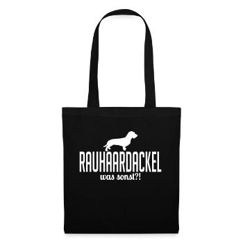 RAUHAARDACKEL was sonst - Stoffbeutel - Schwarz - Vorne