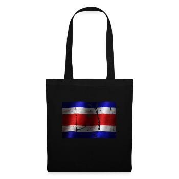 Costa Rica flag cool vintage used sport look - Tote Bag - black - Front