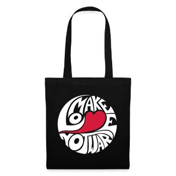 Make Love Not War - Sac en tissu - noir - Devant