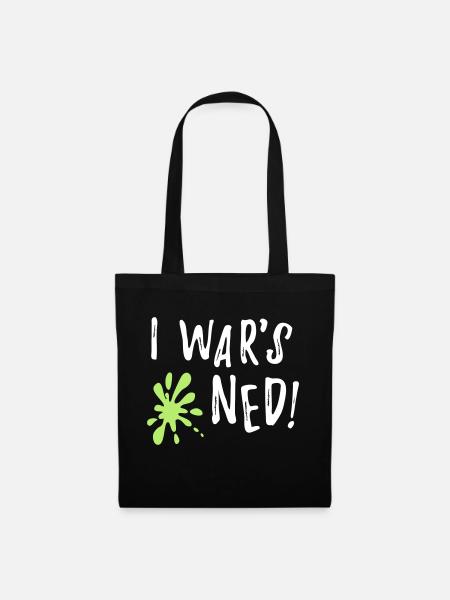 I wars ned - lustiger bayerischer Spruch Geschenk - Stoffbeutel - Schwarz