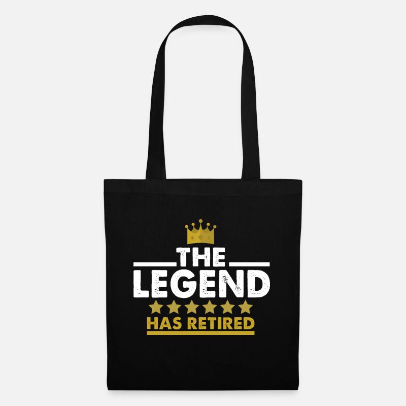 The Legend has Retired Rente Renter Geschenk - Stoffbeutel - Schwarz