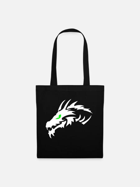 Drache - Stoffbeutel - Schwarz
