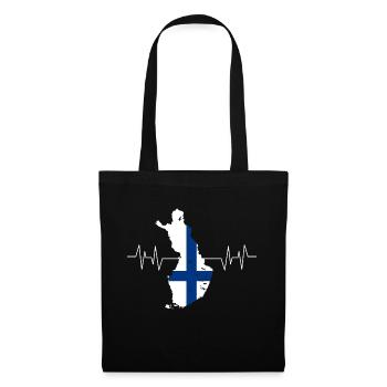 Finlande - Sac en tissu - noir - Devant