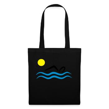 natation - Sac en tissu - noir - Devant