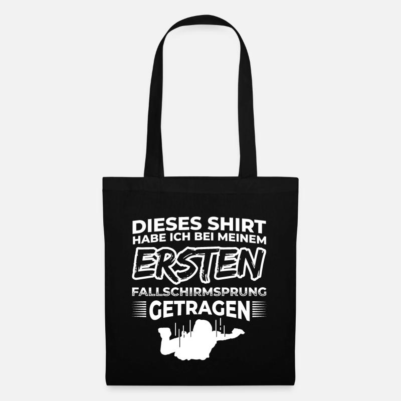 Mein Erster Fallschirmsprung - Stoffbeutel - Schwarz