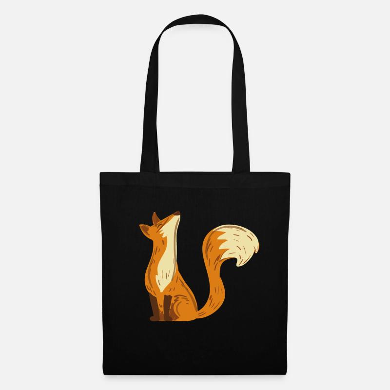 Fuchs Fox - Stoffbeutel - Schwarz