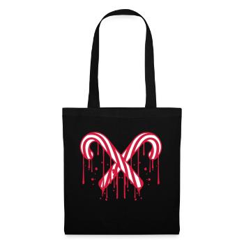 2 gouttes de graffiti font fondre le timbre - Sac en tissu - noir - Devant