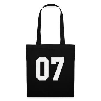 07 American football, baseball sports jersey number - Tote Bag - black - Front