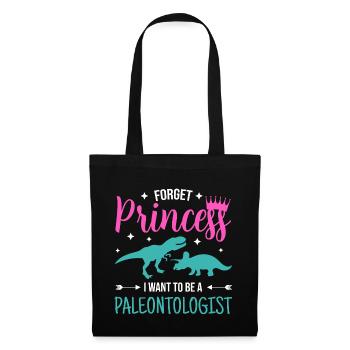 Dinosaur Dino Princess Paleontologist - Tote Bag - black - Front