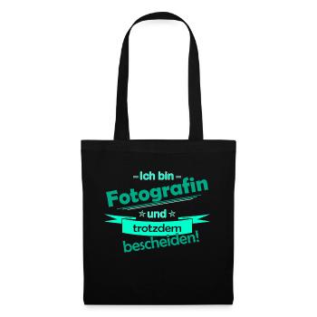 photographe - Sac en tissu - noir - Devant