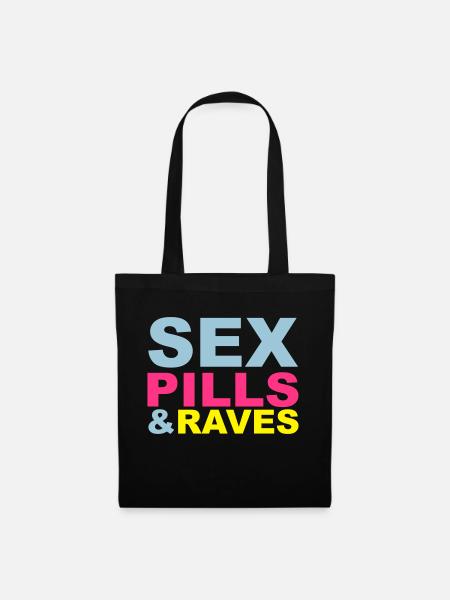 Sex Pills Raves - Stoffbeutel - Schwarz