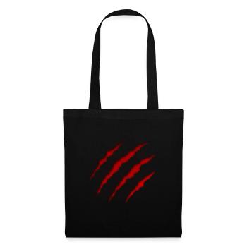 Monster / Dino scratches (illusion) superhero cost - Tote Bag - black - Front