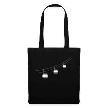 téléphérique télécabine vacances d'hiver vacances sport ski fah - Sac en tissu - noir - Devant