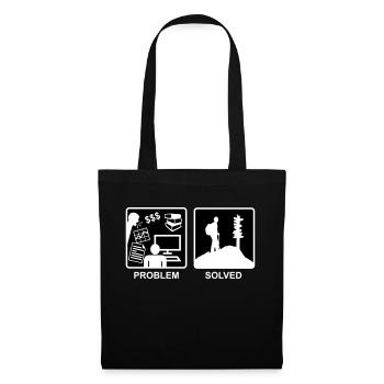 Problem Solved - Mountain hiking - Tote Bag - black - Front