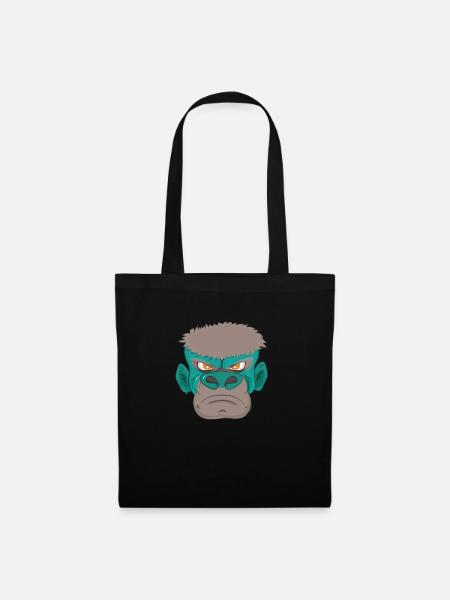 Wütender Gorilla - Stoffbeutel - Schwarz