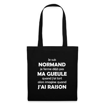 Je suis Normand - Sac en tissu - noir - Devant
