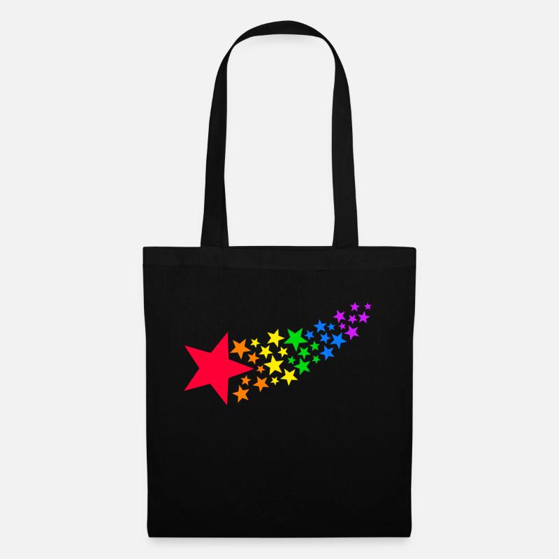 Rainbow Stars - Stoffbeutel - Schwarz