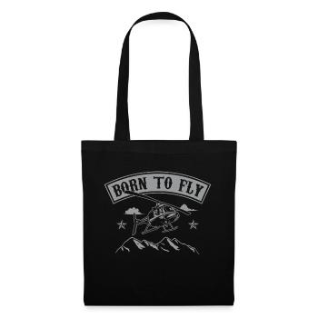 Born To Fly Helicopter Pilot Mountains Helicopter - Tote Bag - black - Front