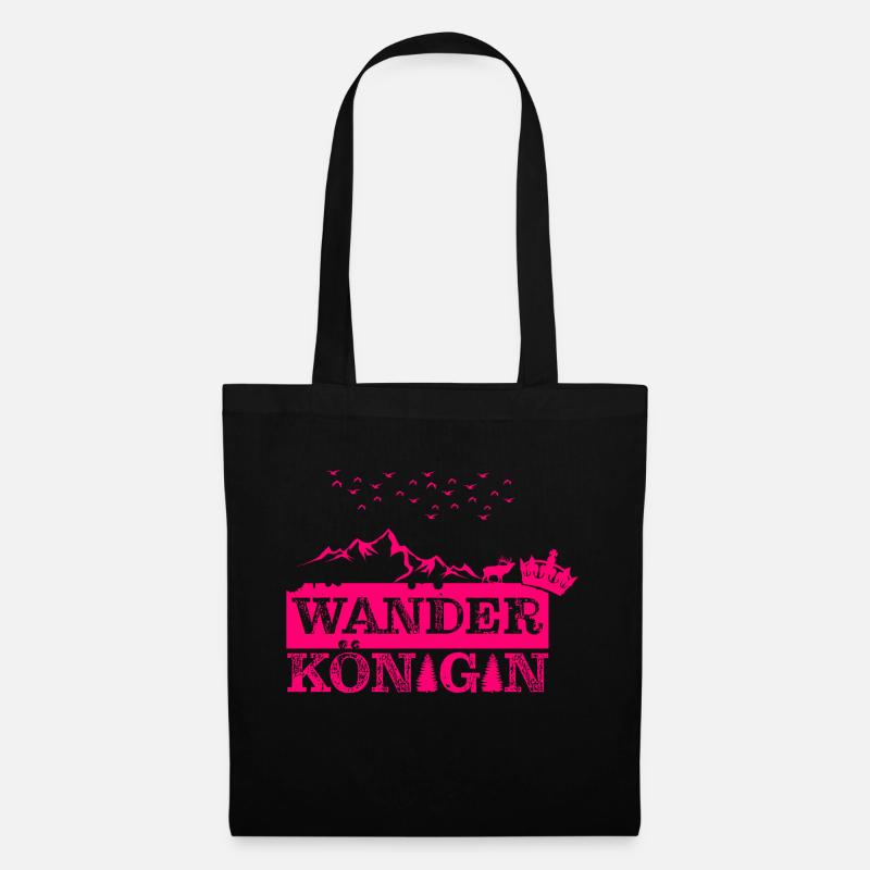 Wanderkönigin Pink - Stoffbeutel - Schwarz