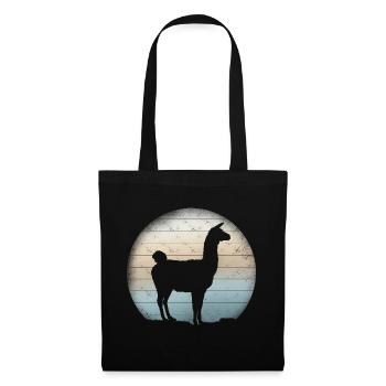 Lama Alpagas Retro - Sac en tissu - noir - Devant