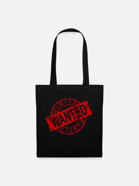 WANTED - Stoffbeutel - Schwarz