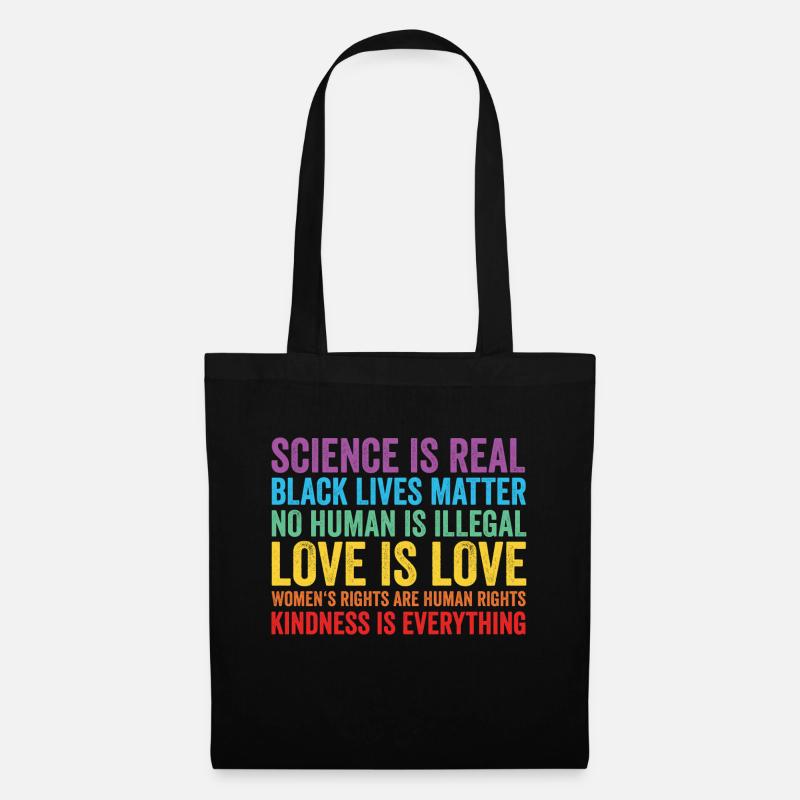 Science is Real Black Lives Matter - Stoffbeutel - Schwarz
