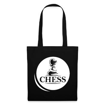 chess symbol pawn Logo icon friends schach bauer - Stoffbeutel - Schwarz - Vorne