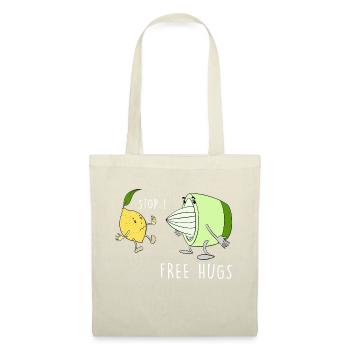 Zitrone Humor Lustige GeschenkIdee Vegan, Vegetarier - Stoffbeutel - Natur - Vorne