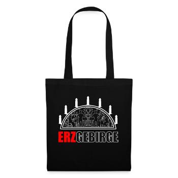 Schwibbogen Erzgebirge - Stoffbeutel - Schwarz - Vorne