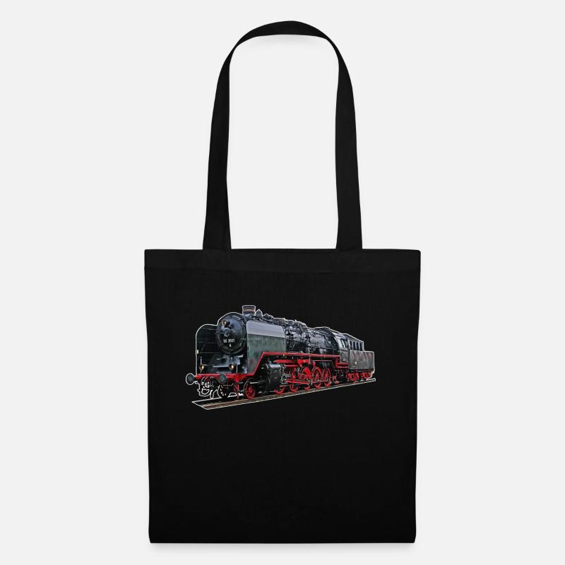 Dampflok BR 50 3501 - Stoffbeutel - Schwarz