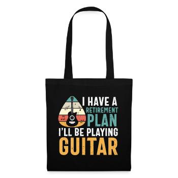 My Retirement Plan Playing Guitar - Stoffbeutel - Schwarz - Vorne