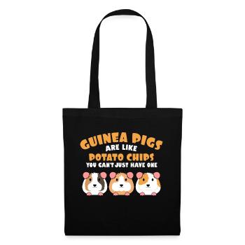 Les cochons d’Inde mignons sont comme des croustilles - Sac en tissu - noir - Devant