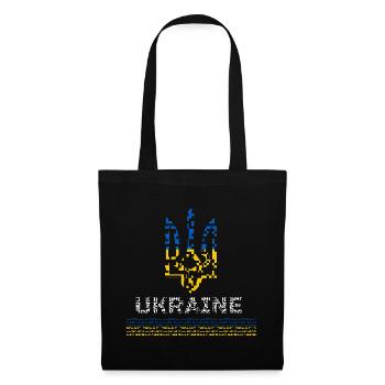 Ukraine-Wappen Gold-T-Shirt – Ukrainian Tryzub - Stoffbeutel - Schwarz - Vorne