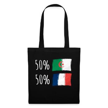 Moitié Français / Moitié algérien - Sac en tissu - noir - Devant