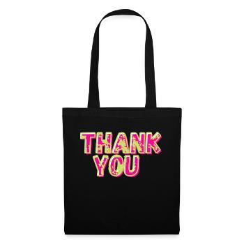 Merci Merci Merci Rose Vert Merci - Sac en tissu - noir - Devant