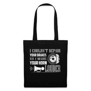 Je n’ai pas pu réparer les freins, alors j’ai fait klaxon plus fort Mecha - Sac en tissu - noir - Devant