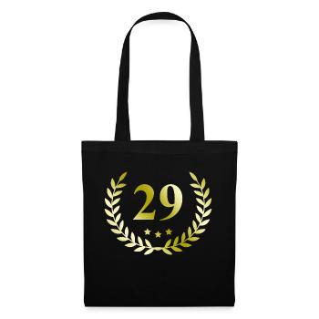 29 Couronne numérique - Sac en tissu - noir - Devant