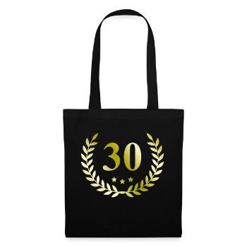 30 Couronne numérique - Sac en tissu - noir - Devant