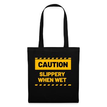 ATTENTION glissant lorsqu’il est mouillé - Sac en tissu - noir - Devant