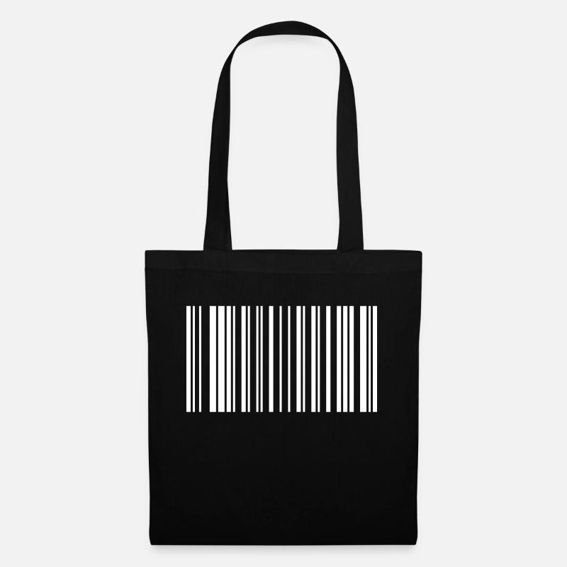 Code-barres de la paix Friedenszeichen Strichcode Symbole - Sac en tissu - noir