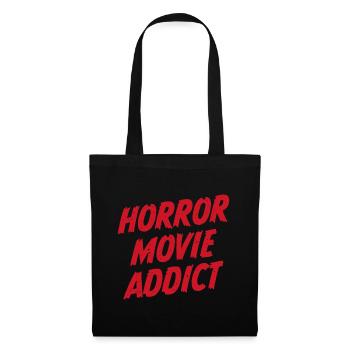 Accro aux films d’horreur - Sac en tissu - noir - Devant