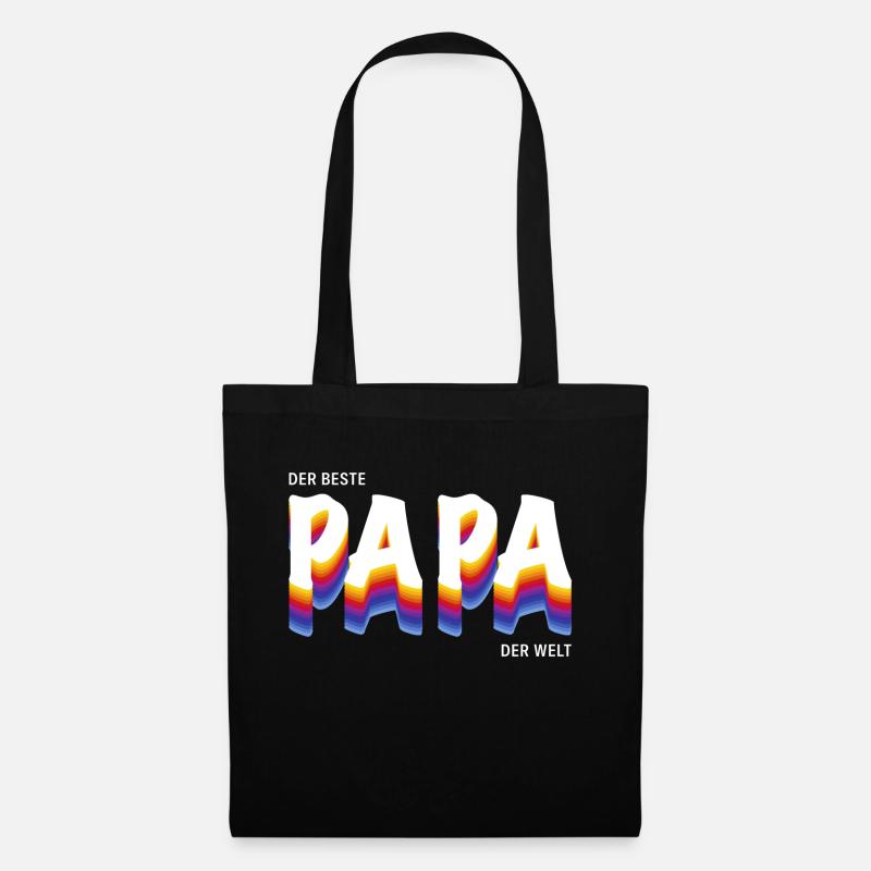 Der beste Papa der Welt - Stoffbeutel - Schwarz