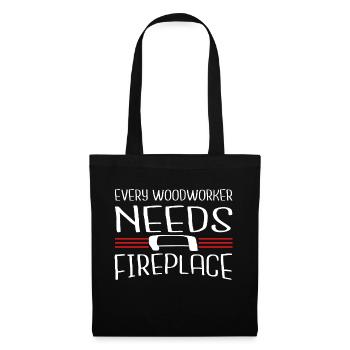 charpentier Citations T-shirts Blagues - Sac en tissu - noir - Devant