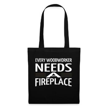 carpenter jokes tshirts arborists chainsaw grab - Tote Bag - black - Front