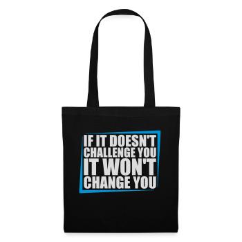 Séance d’entraînement Fitness Motivation Citation - Sac en tissu - noir - Devant
