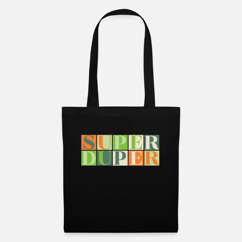 Super Duper - grün/orange - Stoffbeutel - Schwarz