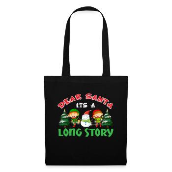 Dear Santa Dear Santa,it ́s a long story - Tote Bag - black - Front
