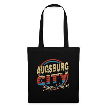 Augsburg Allemagne City Font Style des années 80 - Sac en tissu - noir - Devant