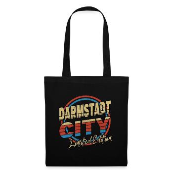 Darmstadt Germany City Font 80s style - Tote Bag - black - Front